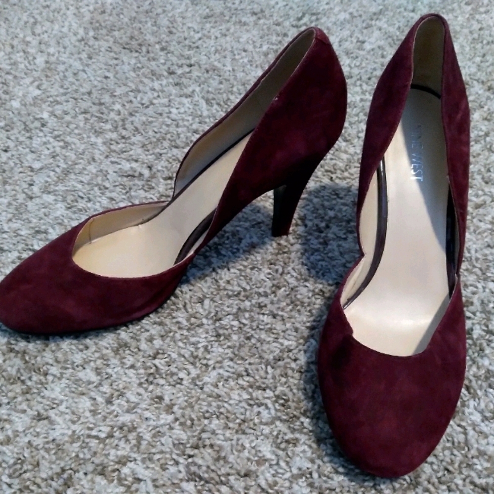 Maroon Nine West Heels